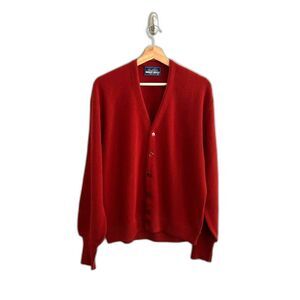 Vintage Arnold Palmer Robert Bruce Wool Cardigan Sweater XL Golf Cobain Grandpa